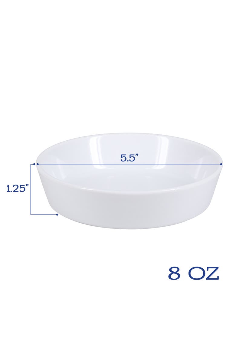 Oslo Set of 4 Quiche Bowls, Alternate, color, WHITE