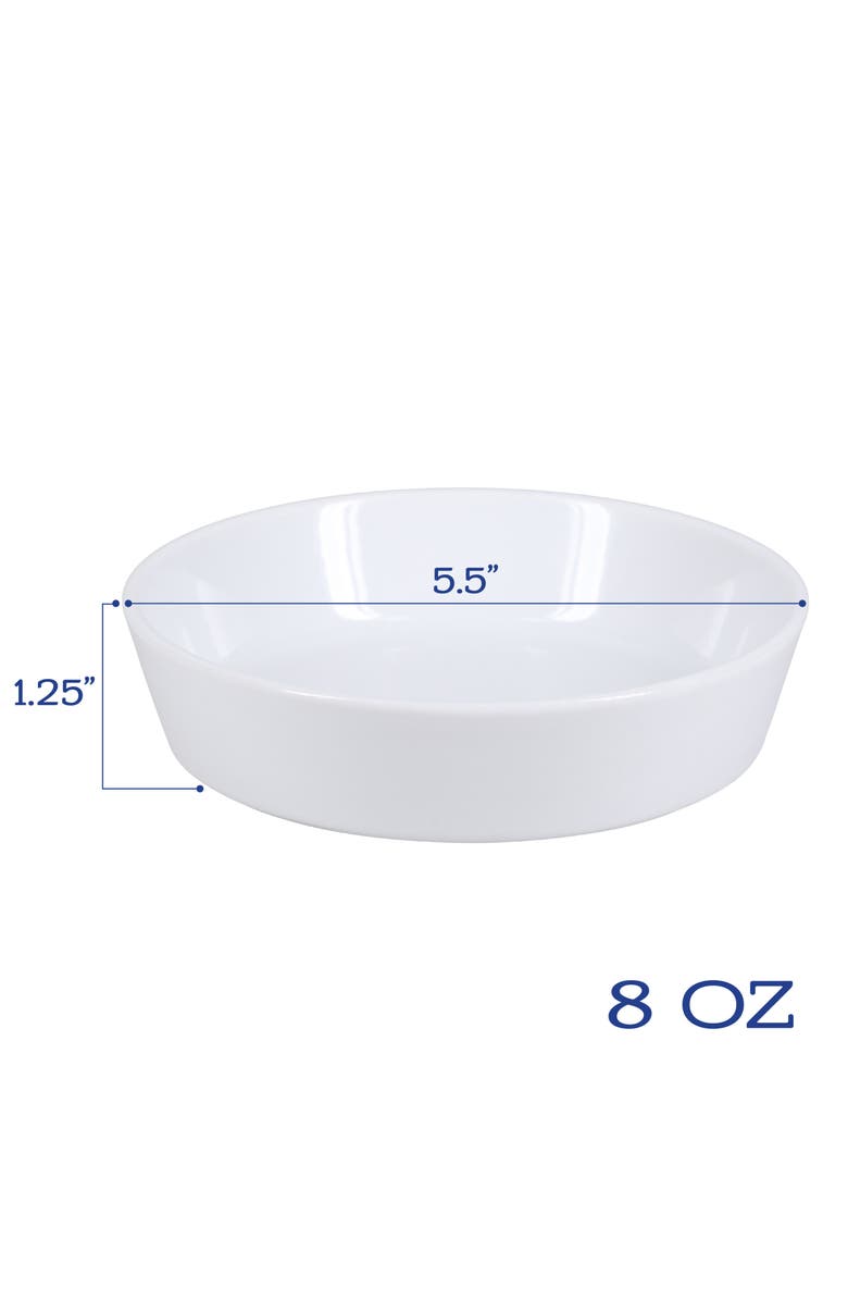 BIA Cordon Bleu Oslo Set of 4 Quiche Bowls, Alternate, color, White