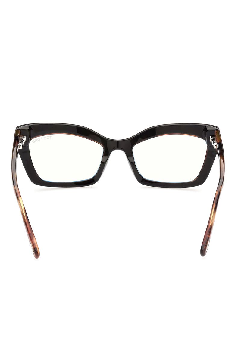 TOM FORD 54mm Cat Eye Blue Light Blocking Glasses, Alternate, color, 