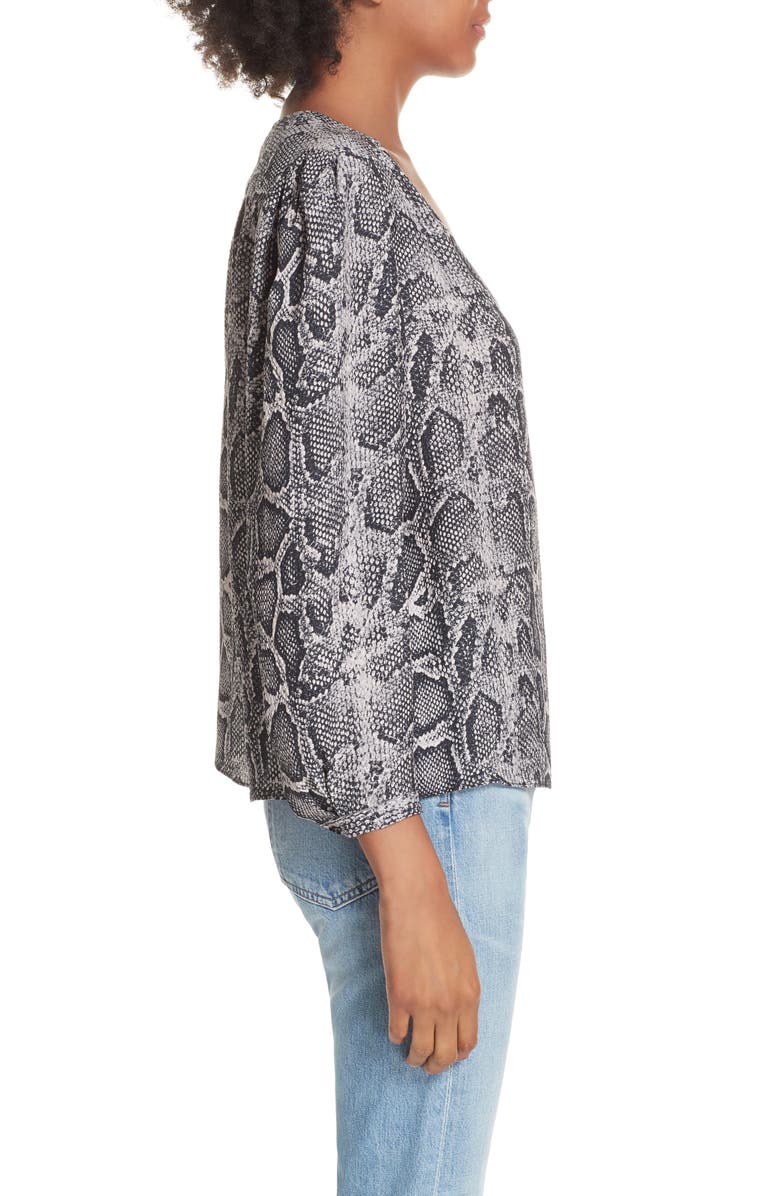 Rebecca Taylor Snake Print Top, Alternate, color,