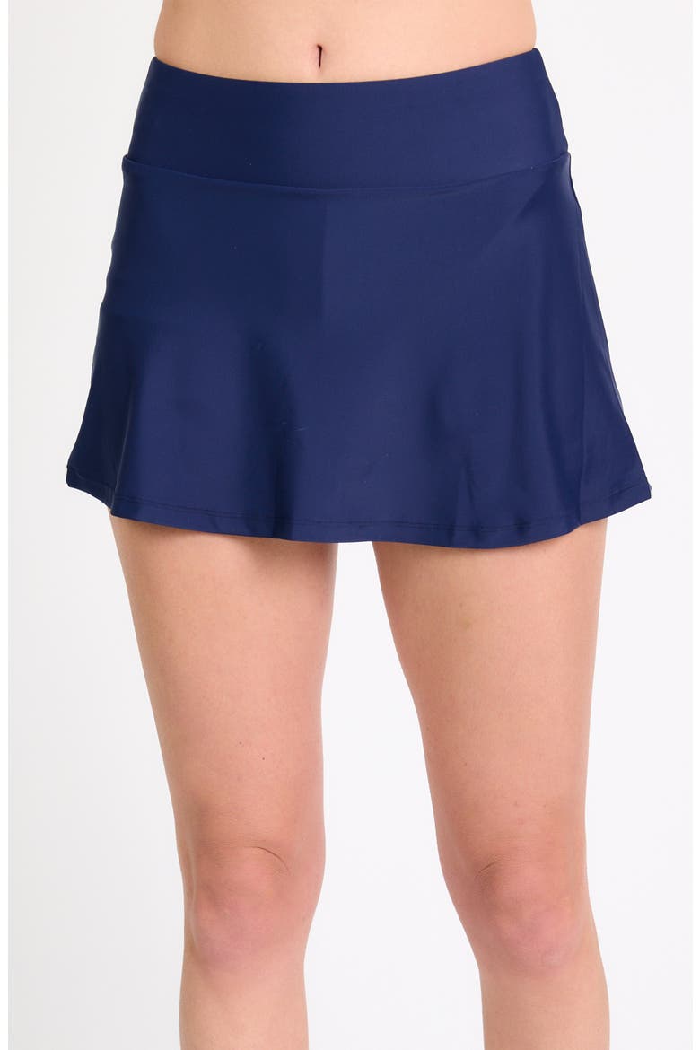Short Swim Skort With Shorts, Main, color, Navy