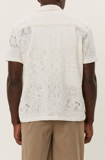 Hector Lace Short Sleeve Button-Up Shirt