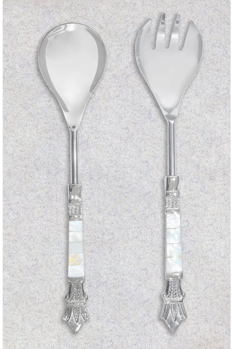Mother-of-Pearl 2-Piece Salad Serving Set, Alternate, color, IVORY