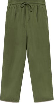 MANGO Drawstring Ankle Straight Leg Pants