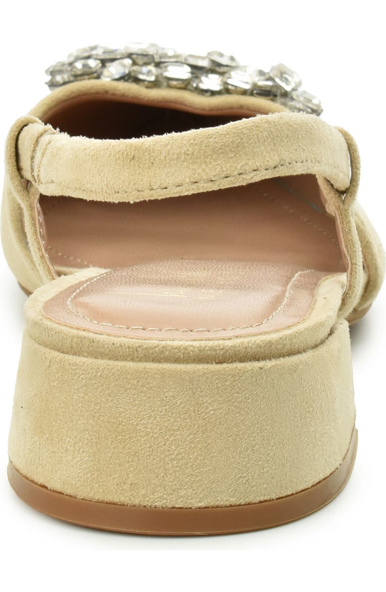 Nicole Miller Jewel Embellished Slingback Pump, Alternate, color, Beige Suede
