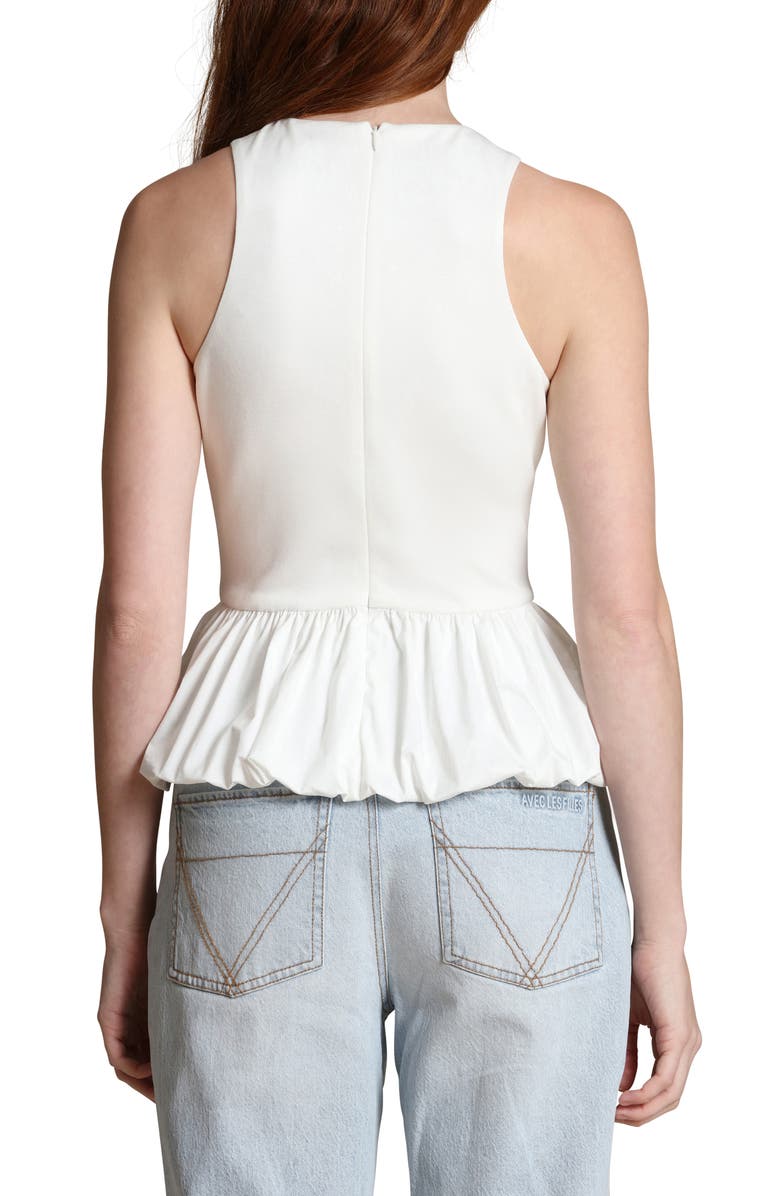 Avec Les Filles Peplum Tank, Alternate, color, White