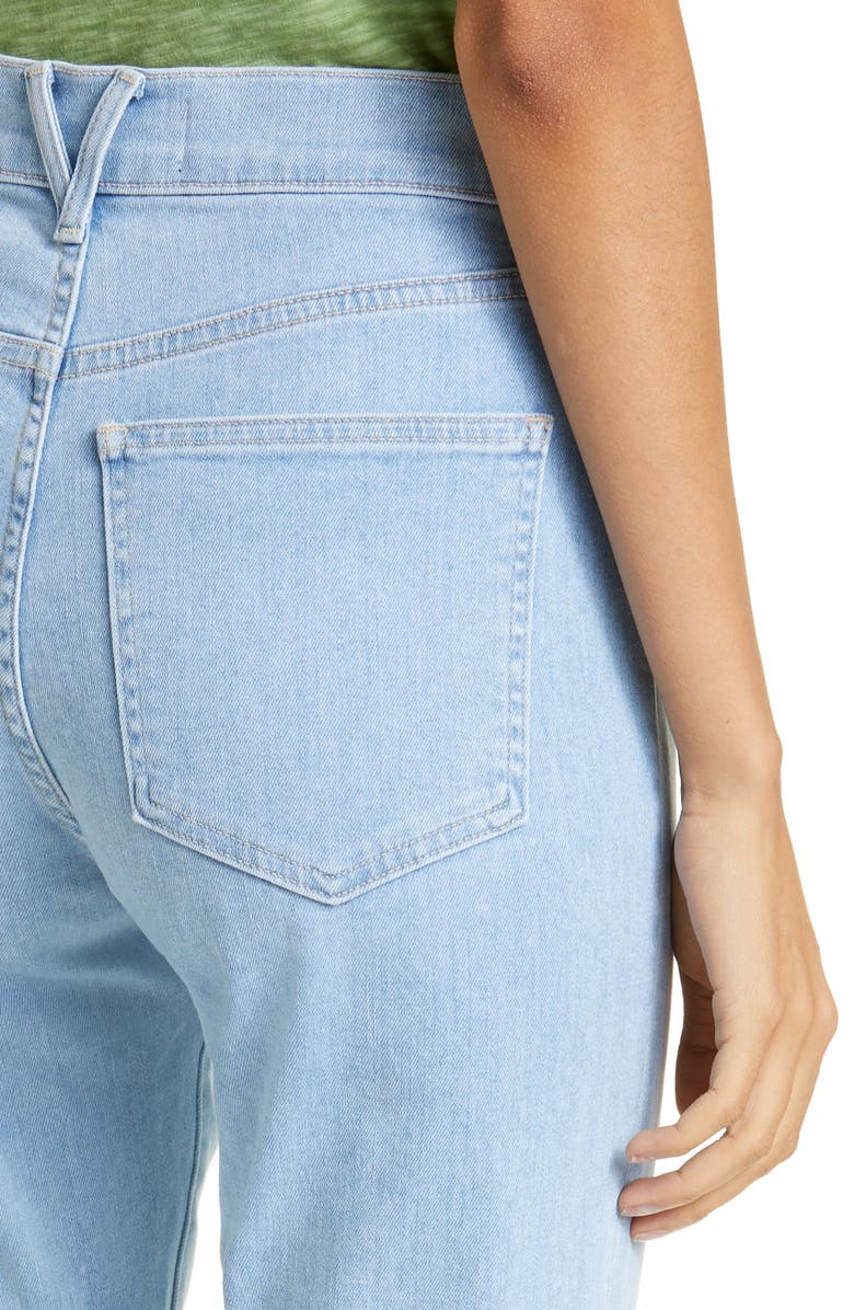 Veronica Beard Carly Raw Hem High Waist Kick Flare Jeans, Alternate, color, 