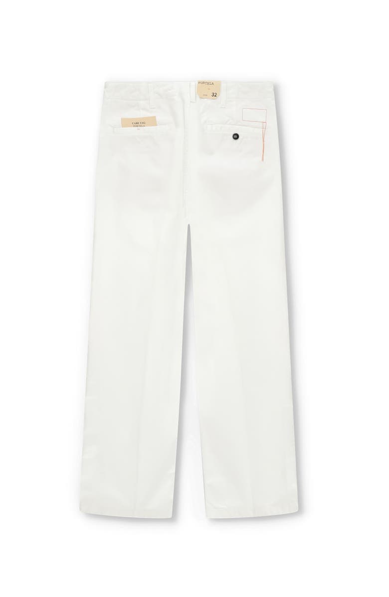 Fortela Ben Heavy Cotton Gabardine Chino Pants, Alternate, color, White