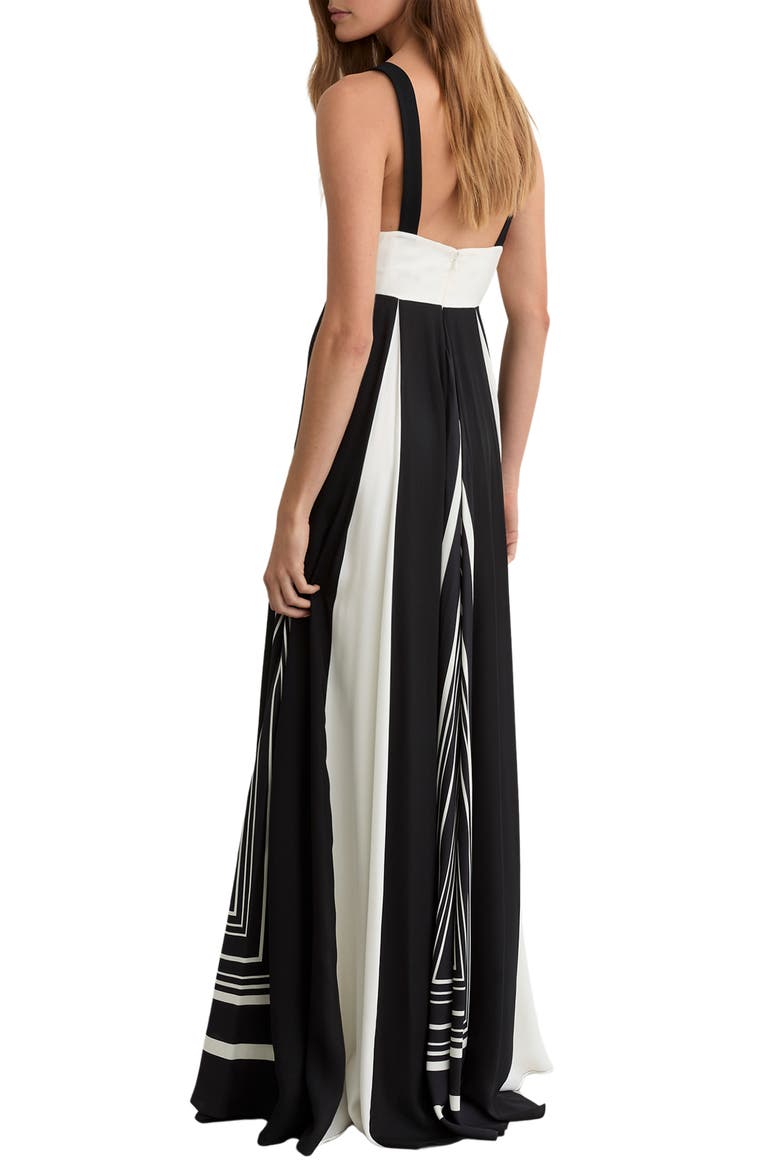 Tallie Mixed Print Maxi Dress, Alternate, color, BLACK/ IVORY