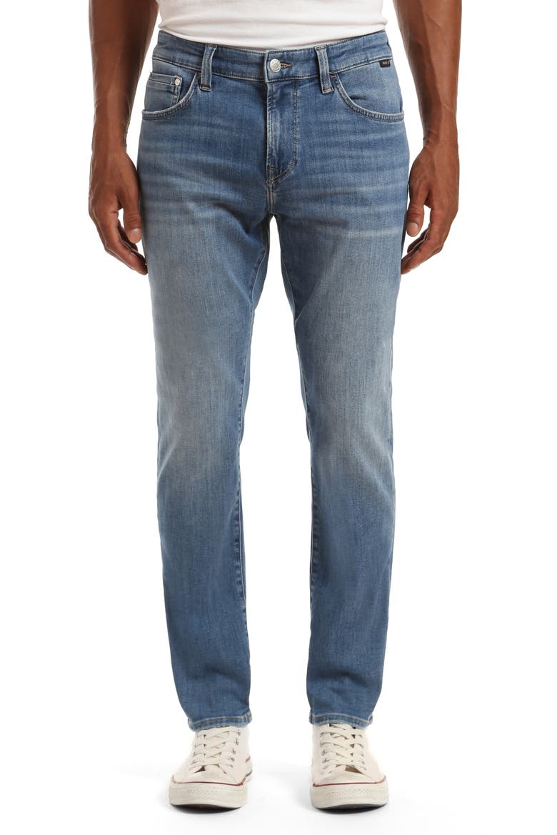 Matt Relaxed Straight Fit Jeans, Main, color, LIGHT BRUSHED FEATHER BLUE