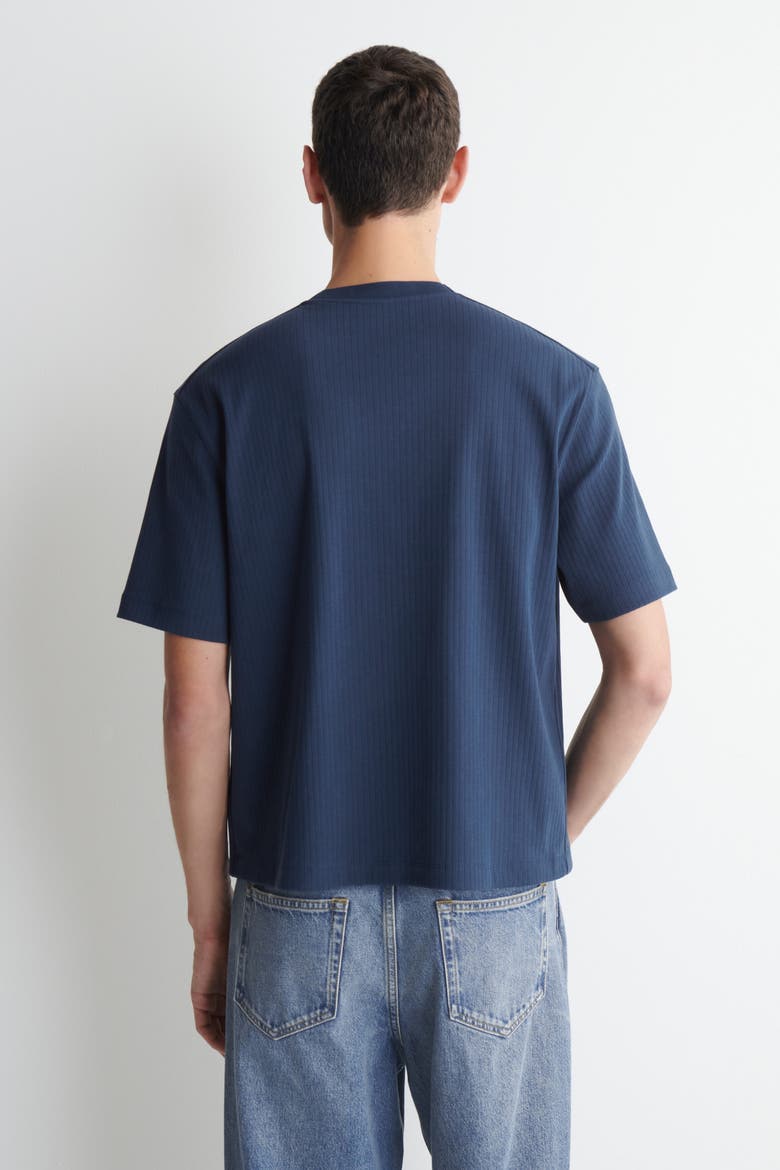 Ribbed Jersey T-Shirt, Alternate, color, NAVY