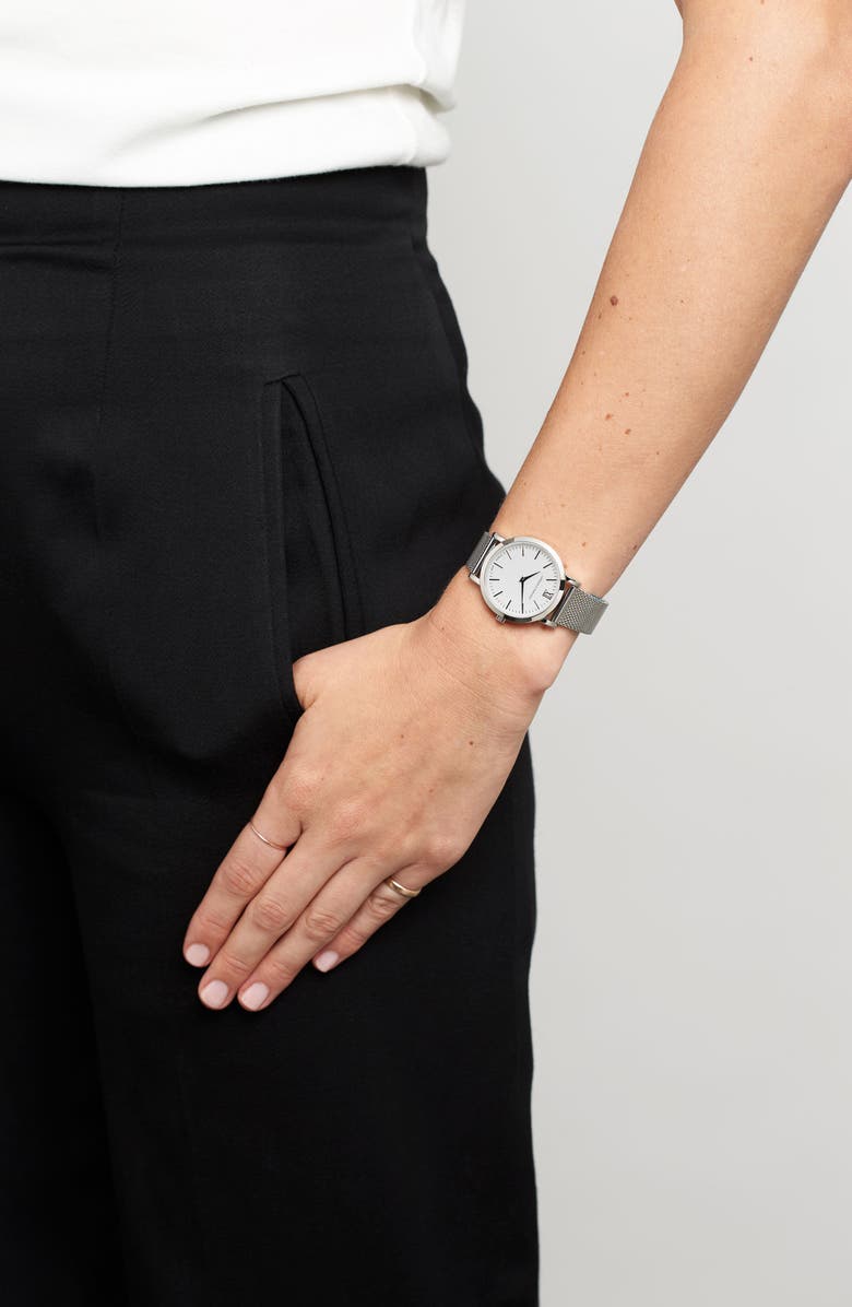 LARSSON & JENNINGS 'Lugano' Mesh Strap Watch, 33mm, Alternate, color,