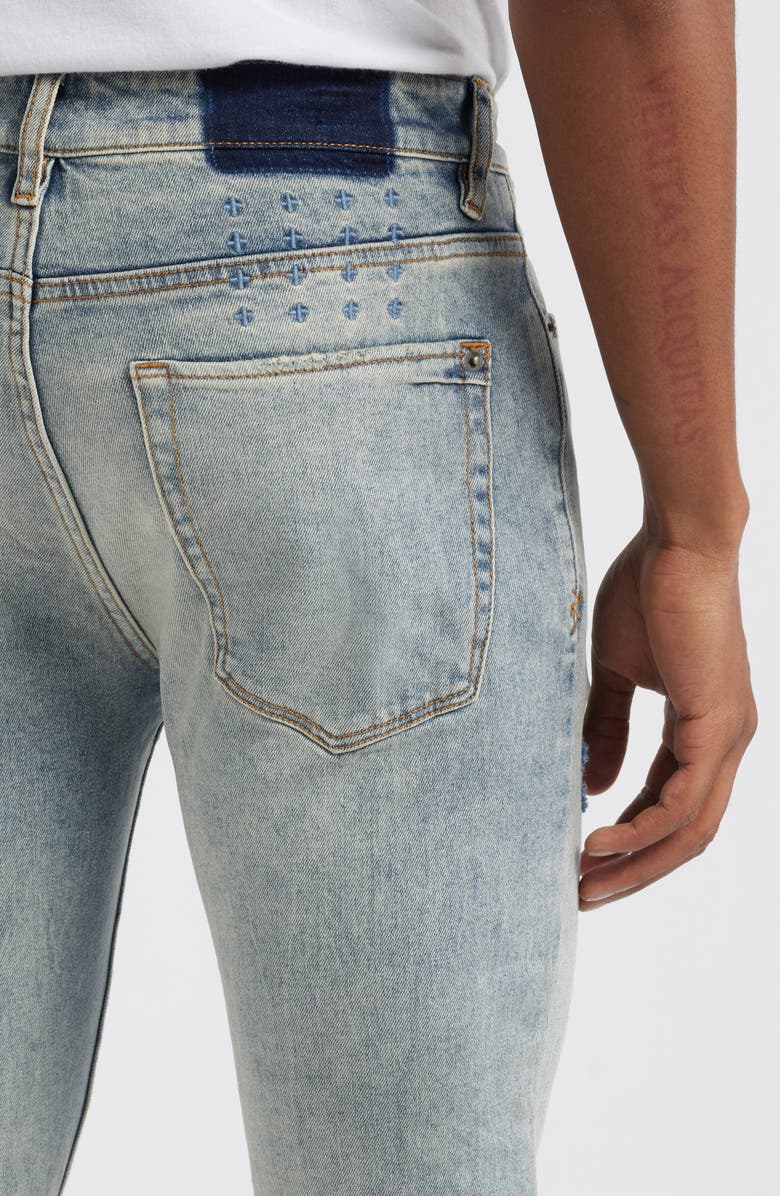 Ksubi Van Winkle Stairway Ripped Skinny Jeans, Alternate, color, 