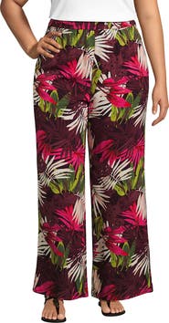 Lands' End Rayon High Rise Wide Leg Pants - Set Bottom