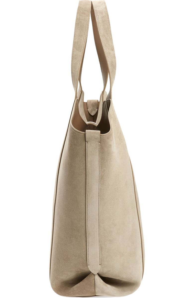Brunello Cucinelli Monili Trim Suede Tote, Alternate, color,
