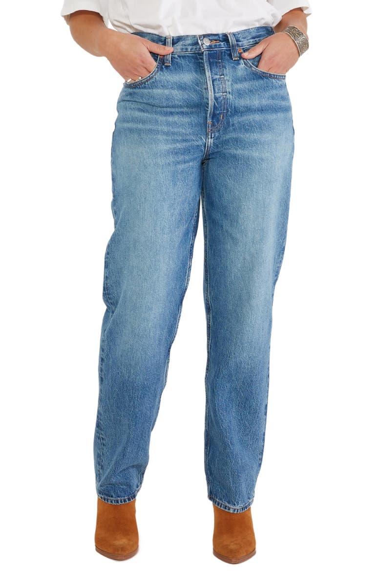 Tyler High Waist Straight Leg Ankle Jeans, Alternate, color, EVERGLADES