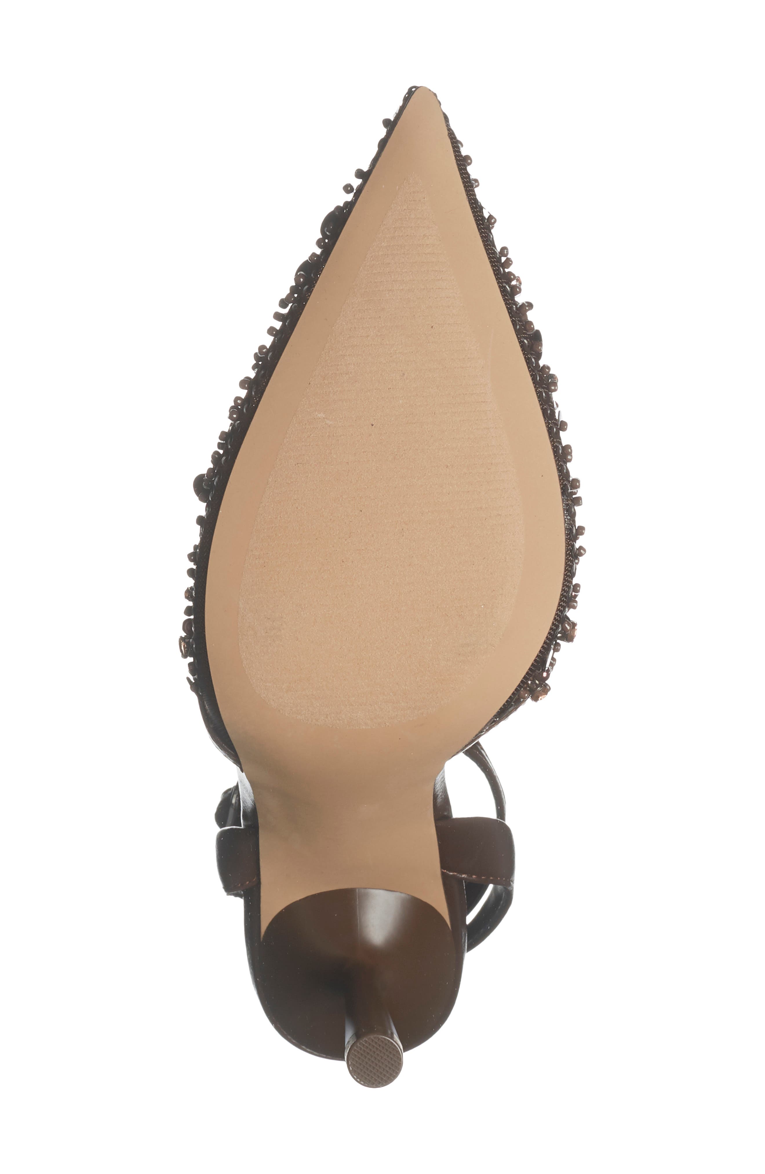 Sherrie Beaded Ankle Strap Pump, Alternate, color, BROWN