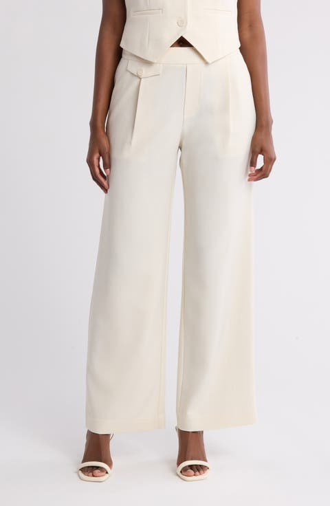 Pull-On Wide Leg Pants