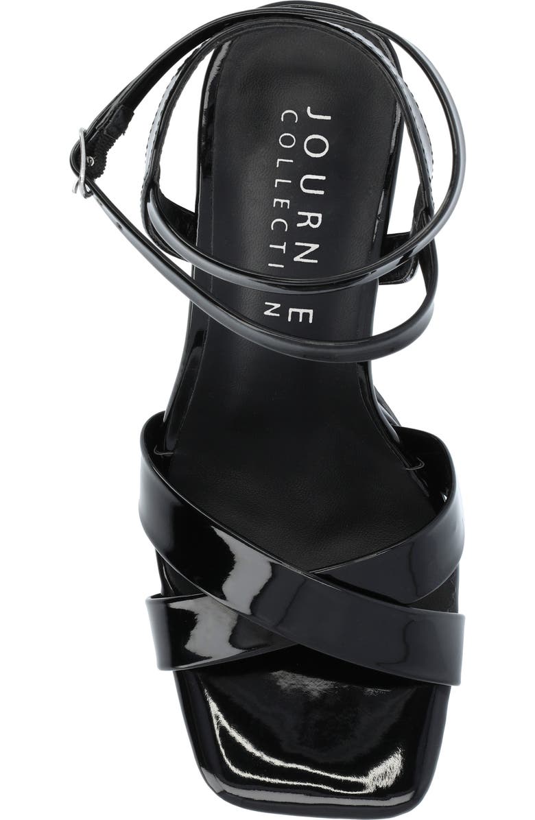 Journee Collection Zorana Strappy Platform Sandal, Alternate, color, Black