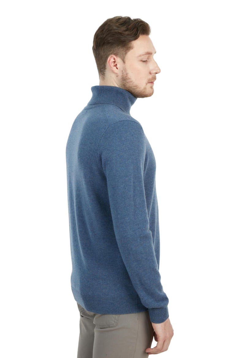 Essential Cashmere Turtle Neck Sweater, Alternate, color, bijou blue