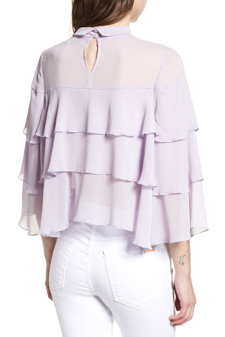 Tiered Ruffle Blouse, Alternate, color, LILAC
