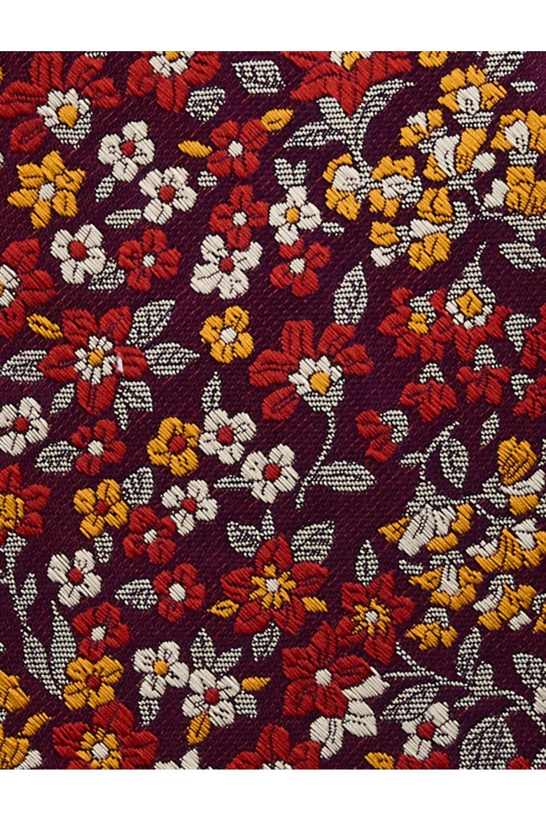 Big & Tall Autumn Floral Tie, Alternate, color, PURPLE