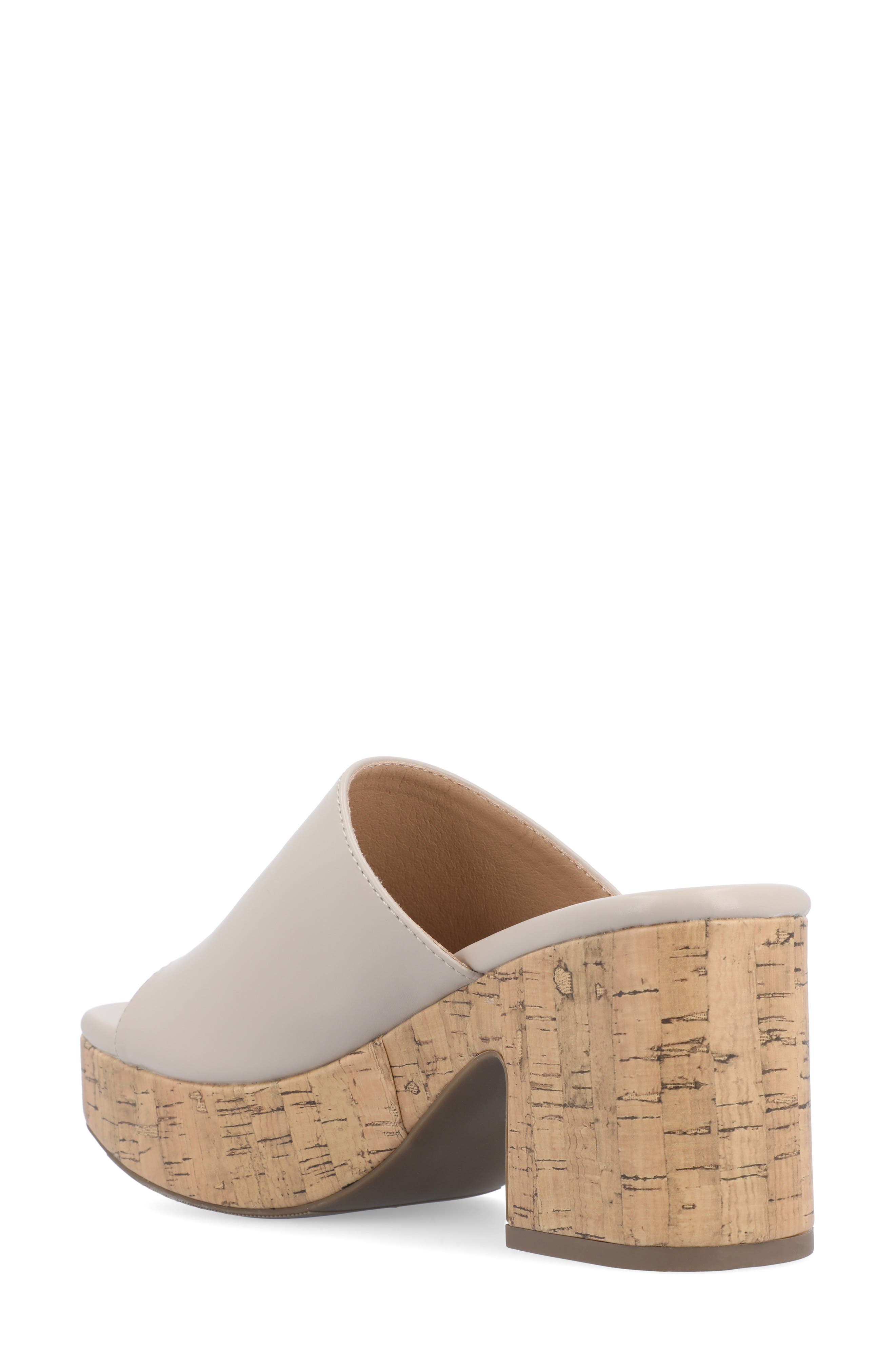 Journee Collection Astter Platform Sandal, Alternate, color, Grey