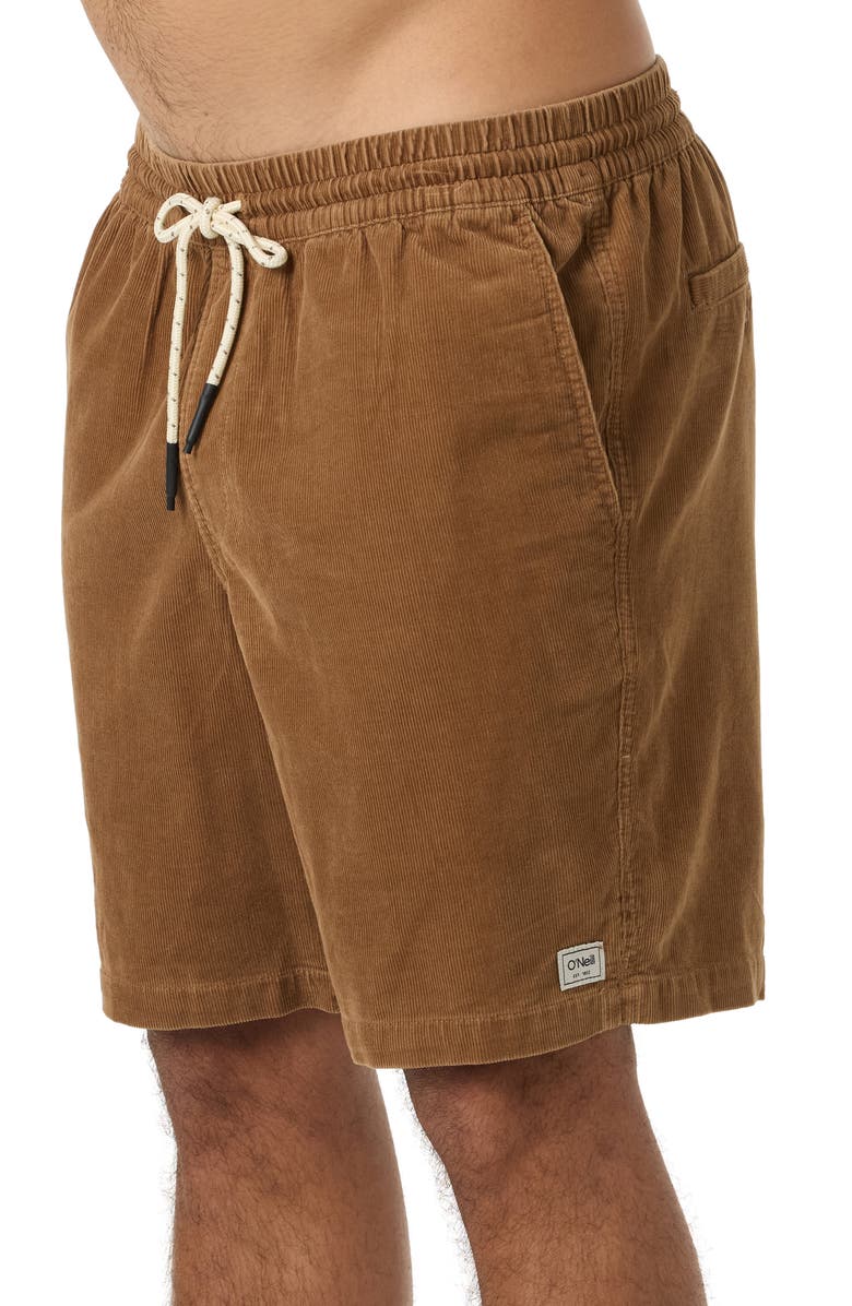 O'Neill OG Corduroy Drawstring Shorts, Alternate, color, Toffee