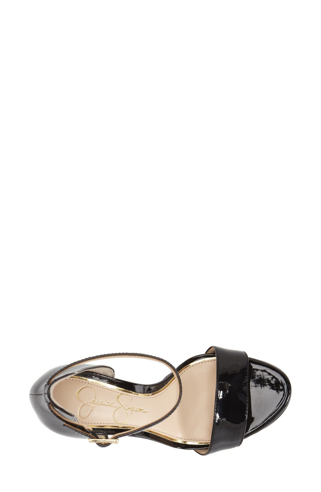 'Vaile' Sandal, Alternate, color, BLACK PATENT LEATHER