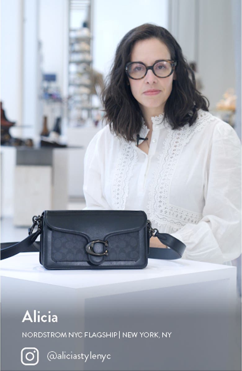 Signature Tabby Coated Canvas & Leather Shoulder Bag, sales video thumbnail