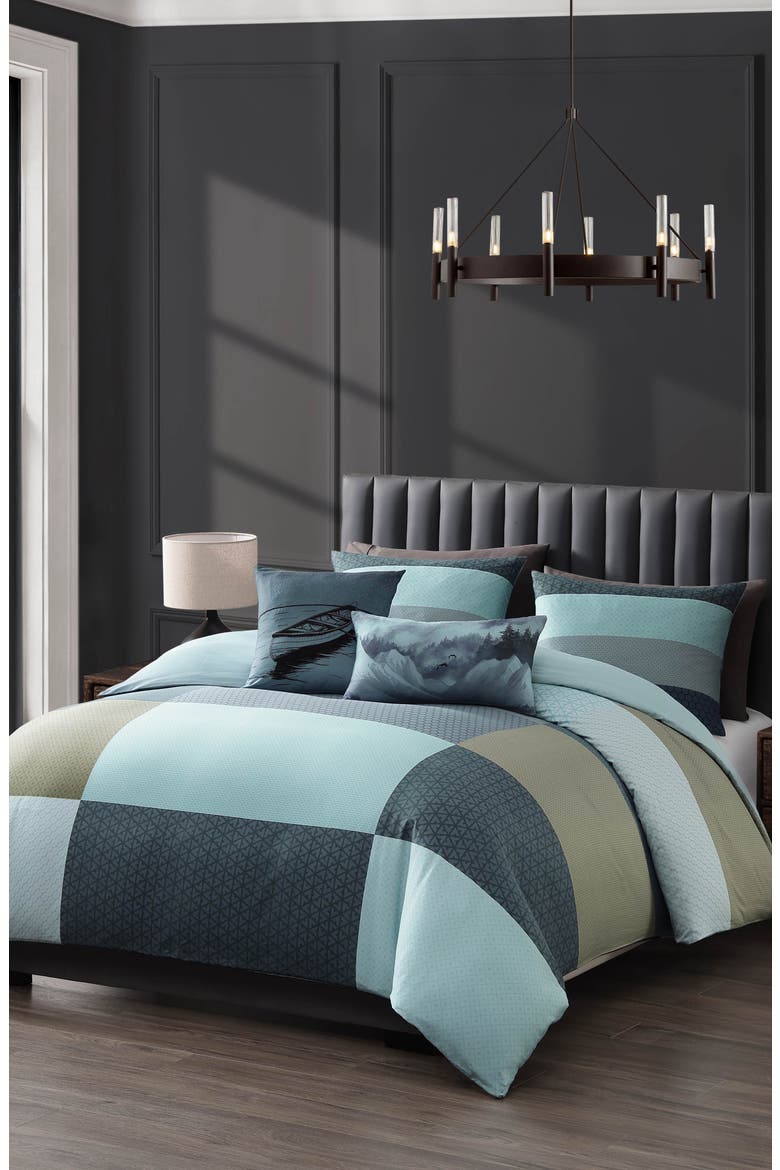 Nature Blues Comforter Set, Alternate, color, BLUE