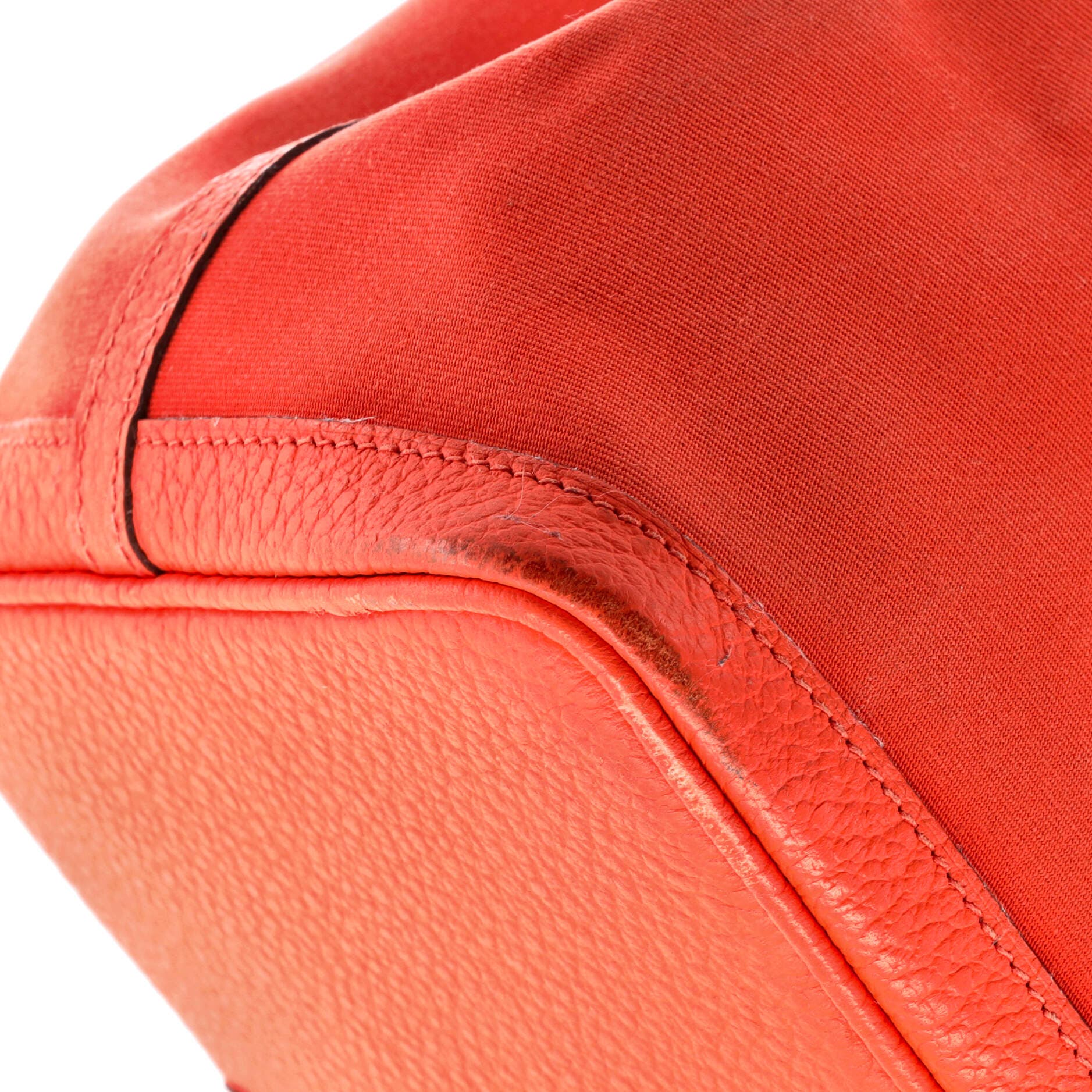 Pre-Owned Hermes Garden Party Tote Toile and Leather 36, Alternate, color, Orange Poppy