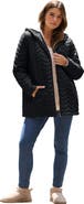 Roaman's Plus Size Fleece Lined Quilted Jacket
