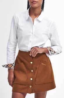 Lavender Elbow Patch Button-Up Shirt