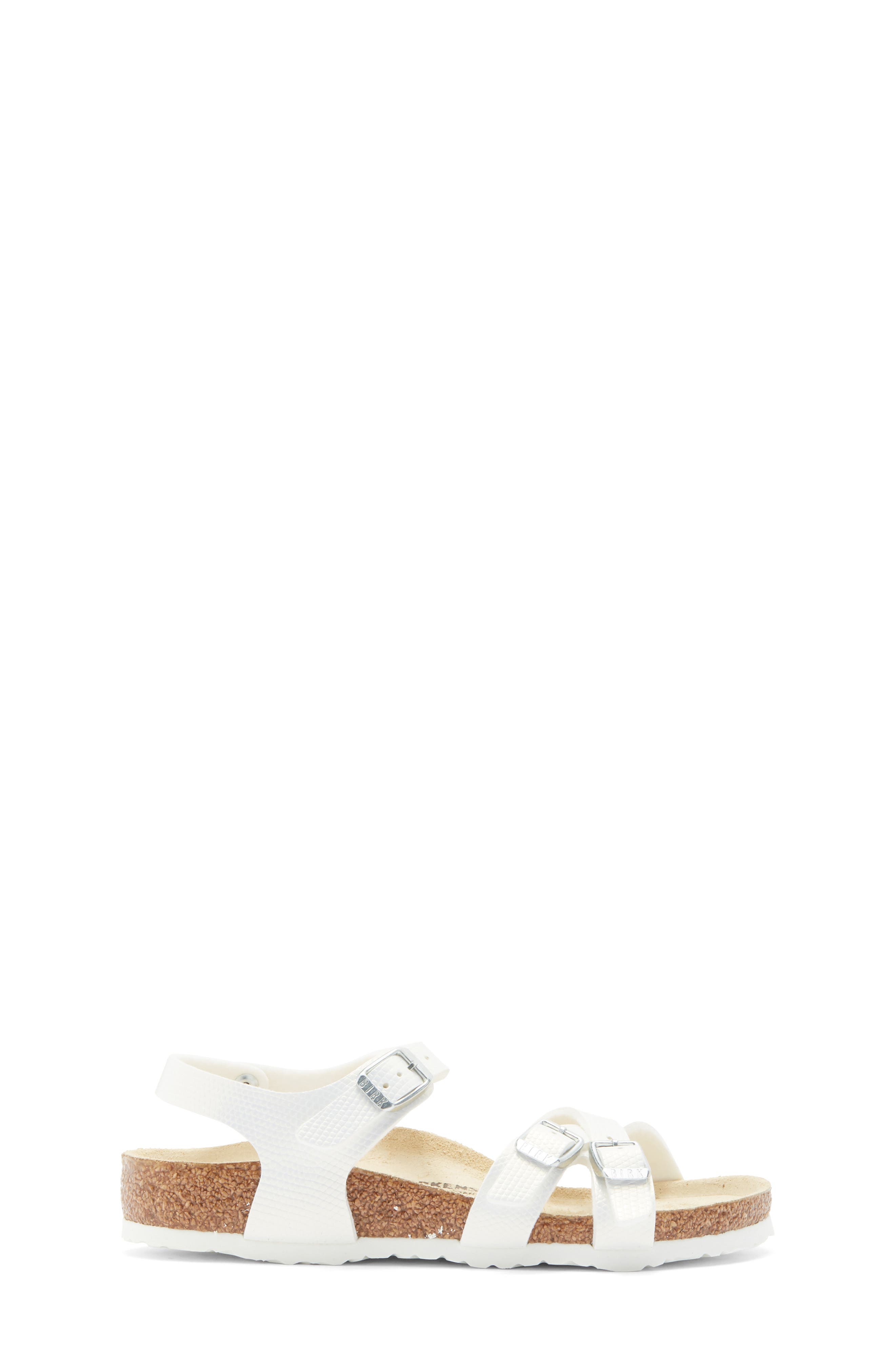 Birkenstock Kids' Kumba Sandal, Alternate, color, White Lizard