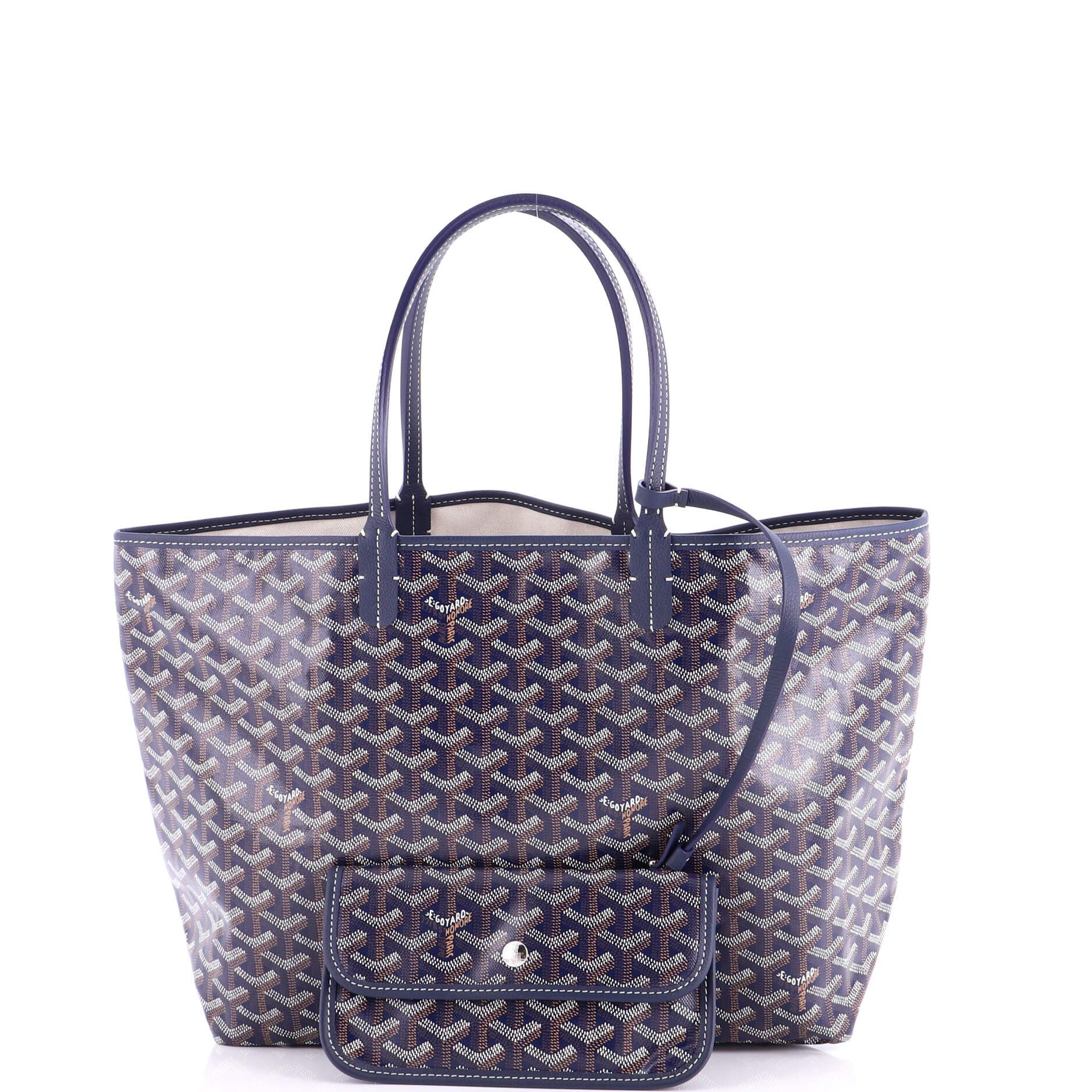Pre-Owned Goyard Saint Louis Tote Coated Canvas PM, Alternate, color, Blue