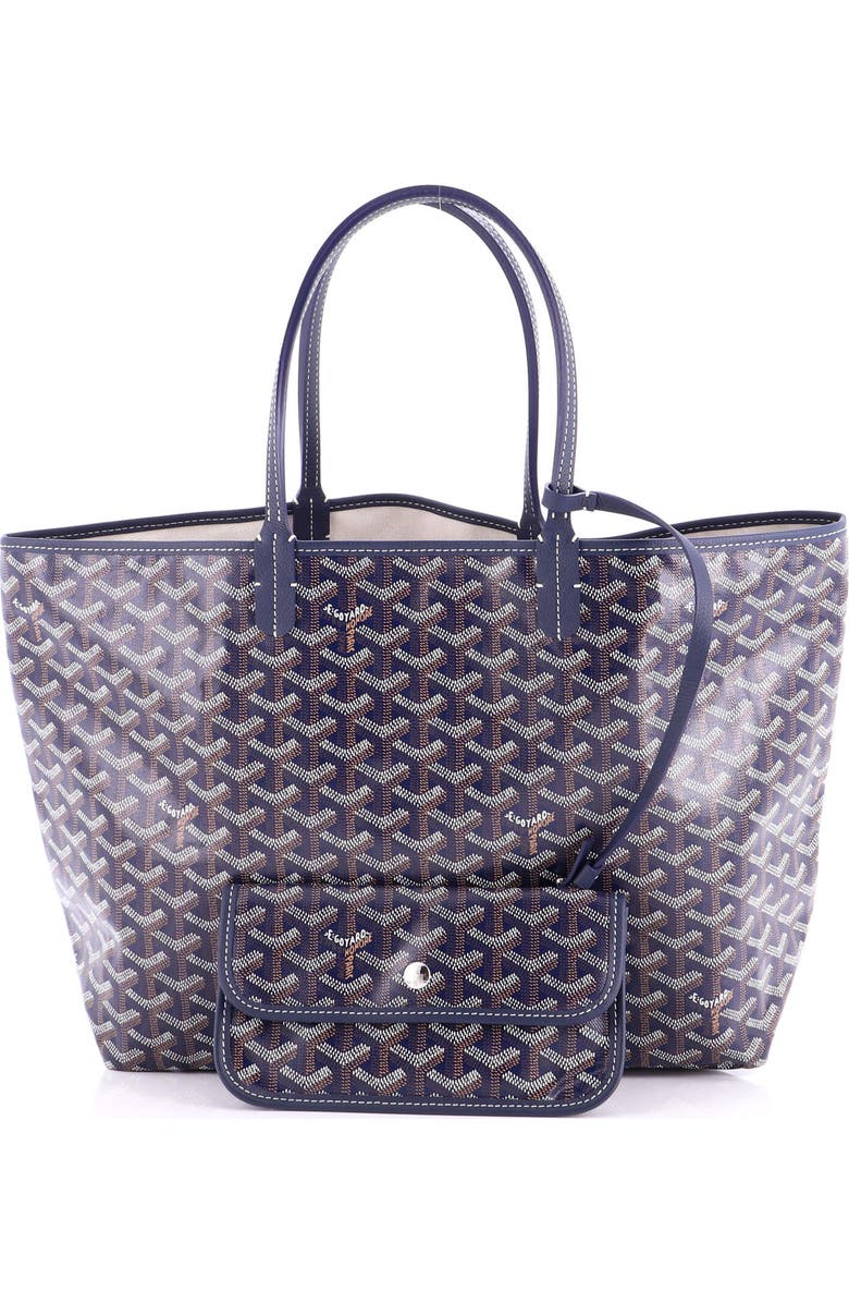 Pre-Owned Goyard Saint Louis Tote Coated Canvas PM, Alternate, color, Blue