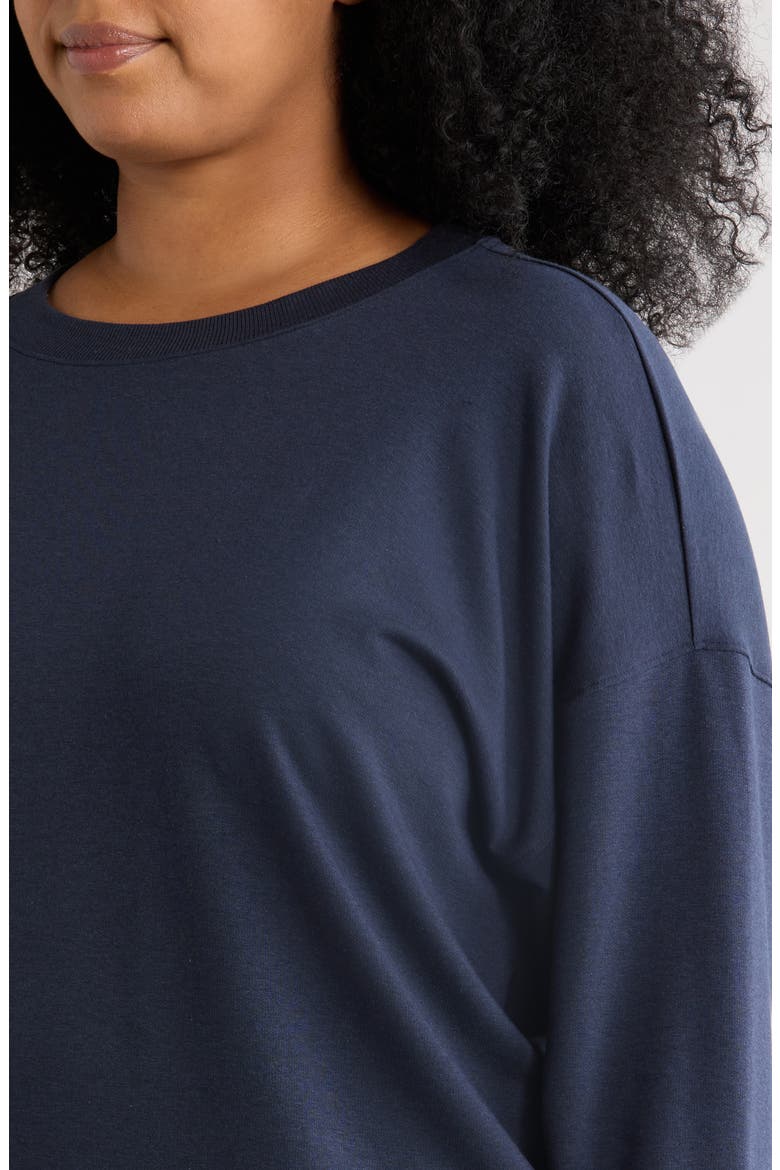LONG CREW NECK SWEATSHIRT, Alternate, color, MARITIME