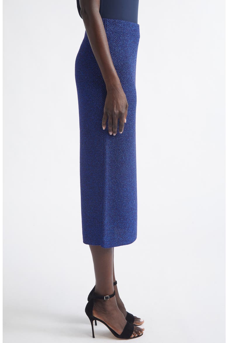 Margot Metallic Sweater Skirt, Alternate, color, MIDNIGHT/ COBALT METALLIC