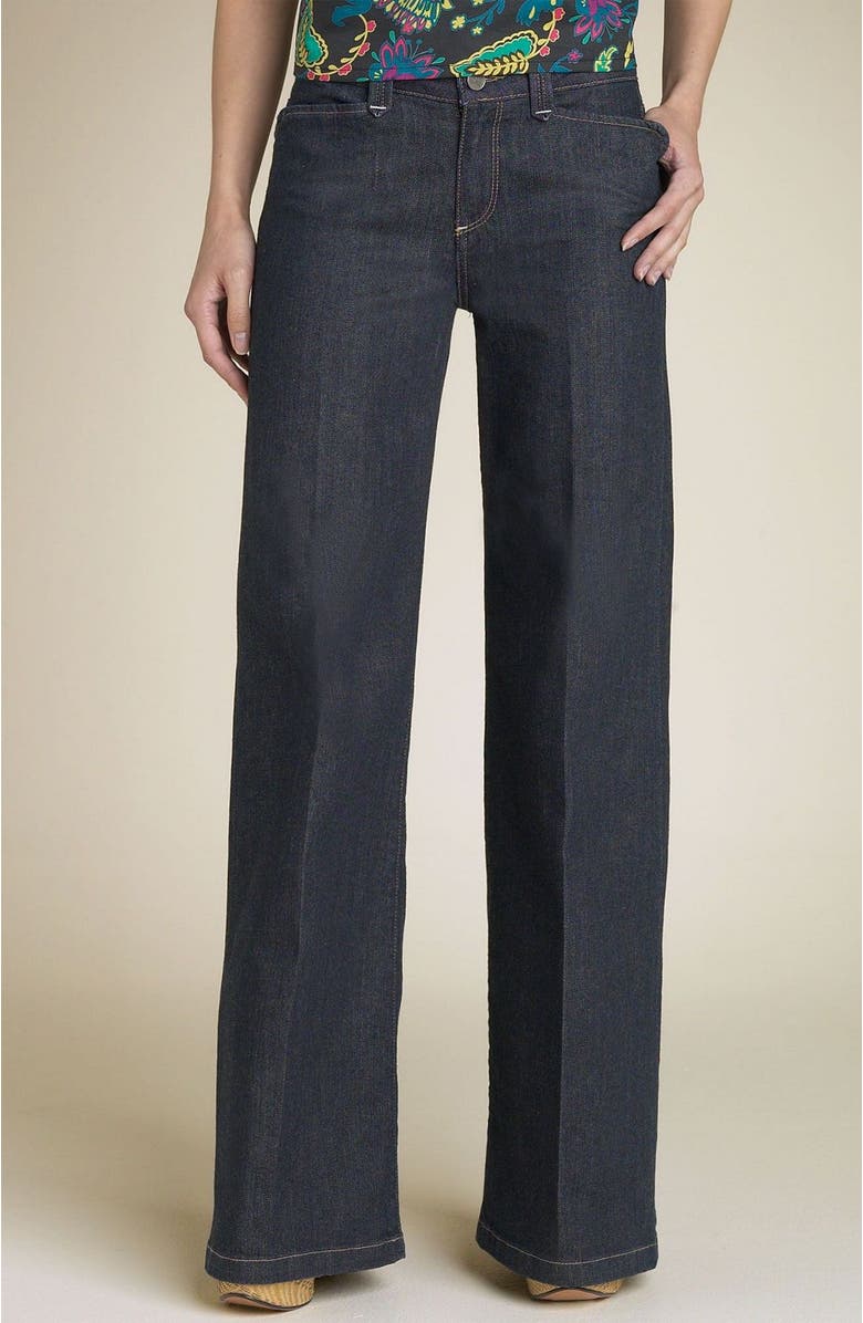 PAIGE Denim 'Hillhurst' Wide Leg Stretch Denim Trousers, Alternate, color,