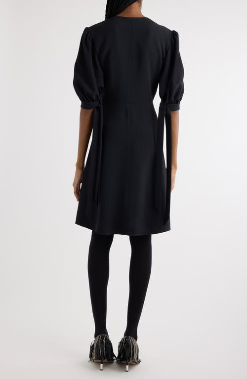 Chloé V-neck Crepe Dress In Black
