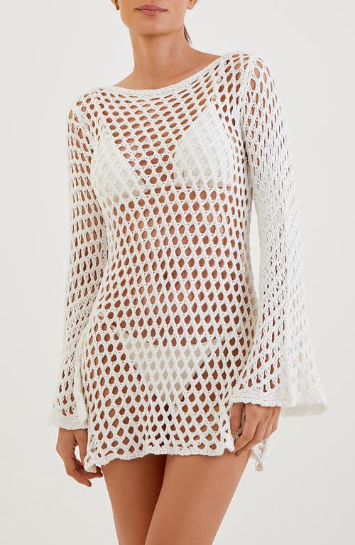 Vix Paula Hermanny Belle Crochet Long Sleeve Cover-up Dress