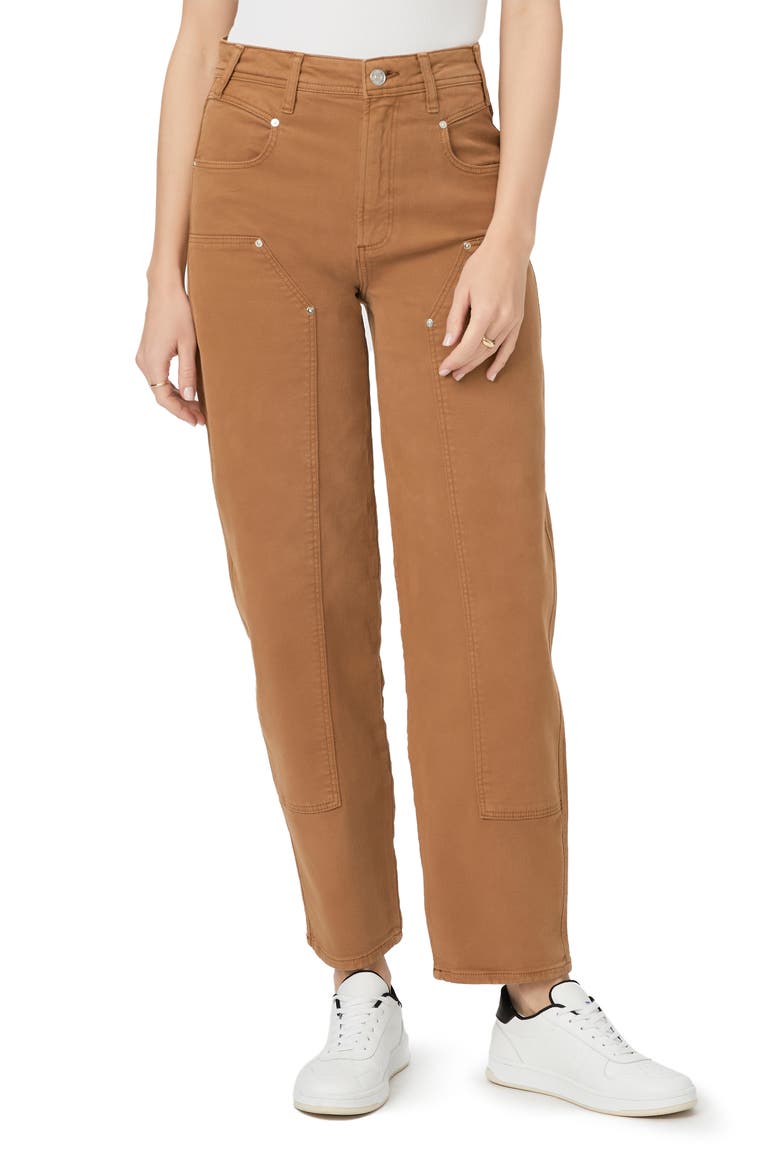 Alexis Workwear High Waist Barrel Pants, Main, color, VINTAGE MILK COCOA