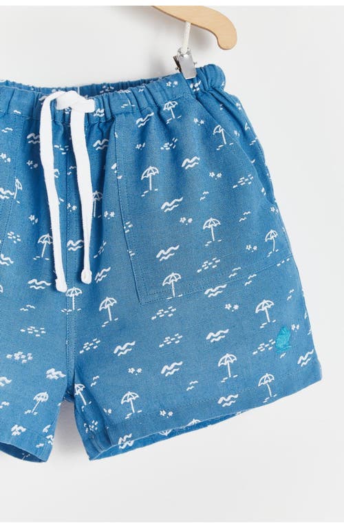 Babycottons Shorts Francis Palms In Blue