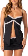 EDIKTED Sorely Lace Trim Split Front Camisole