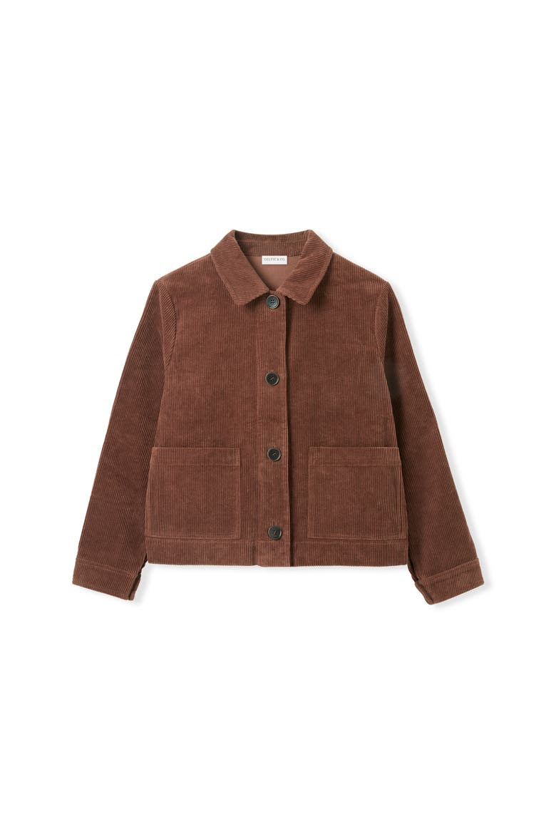 Cord Utility Jacket, Alternate, color, Chocolate