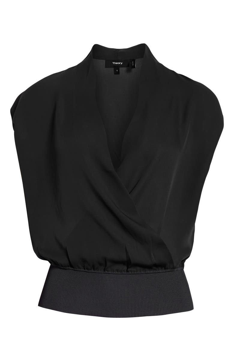 Theory Silk Wrap Top, Alternate, color, 