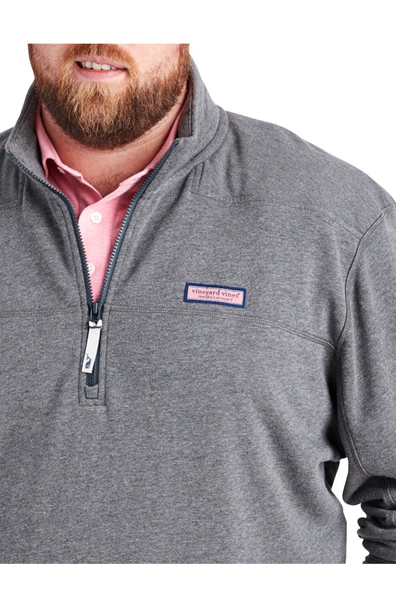 vineyard vines Big & Tall 1/4-Zip Collegiate Shep Shirt, Alternate, color, Charcoal