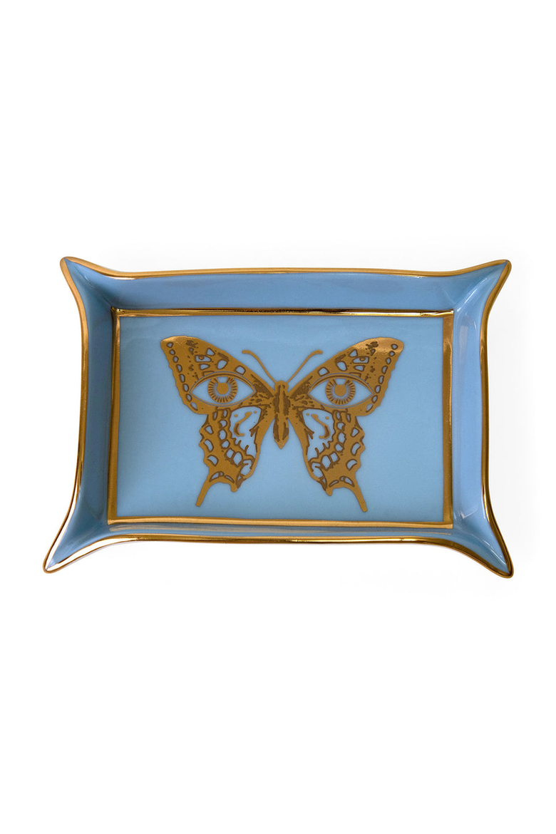 Mariposa Valet Tray, Main, color, Light Blue / Gold