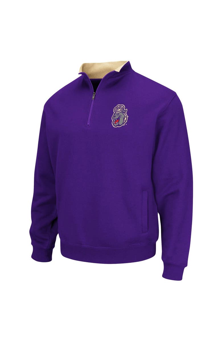 COLOSSEUM Men's Colosseum Purple James Madison Dukes Tortugas Logo Quarter-Zip Jacket, Alternate, color, Purple